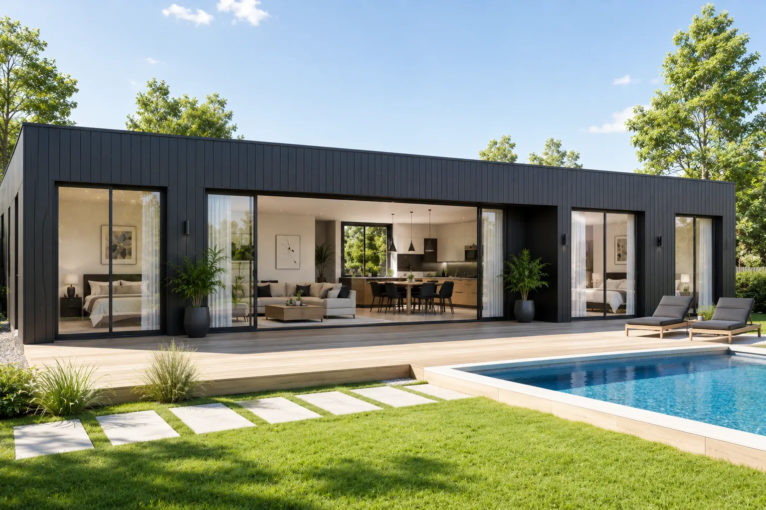Recreación de la casa modular Atria